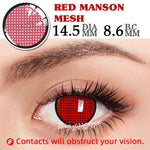 Red Manson Mesh Contact Lenses